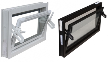 Kellerfenster Einfachverglasung weiss/ braun, Sondermaße auf Anfrage